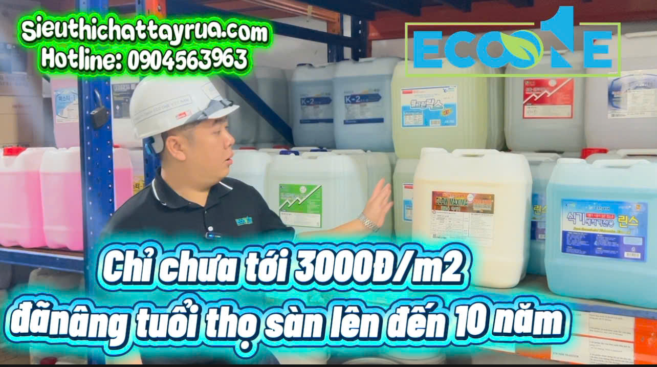 Sử dụng sản phẩm phủ bóng sàn EAR6 Glow Maxima nâng tuổi thọ sàn lên đến trên 10 năm